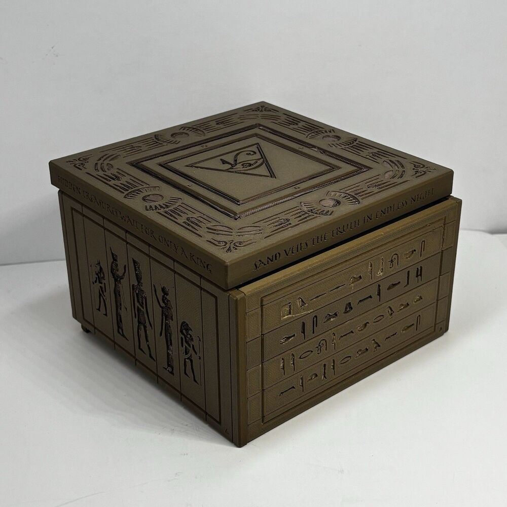 Tutankhamun 34-Step Puzzle Box 3D Printed Ancient Egypt Pharaoh Secret Stash